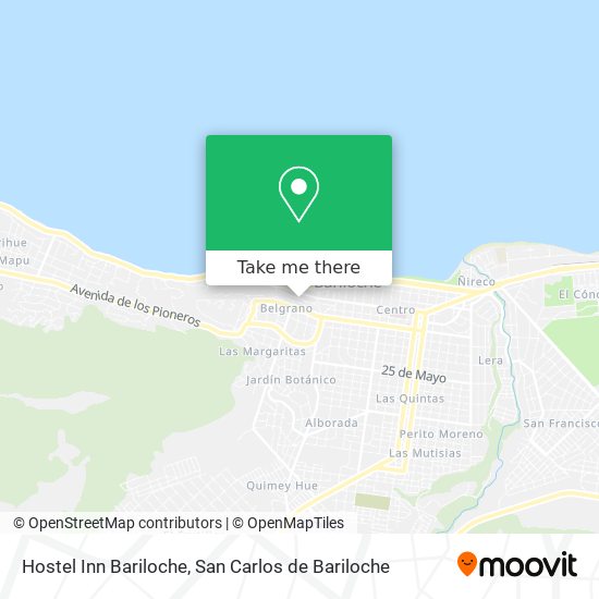 Hostel Inn Bariloche map
