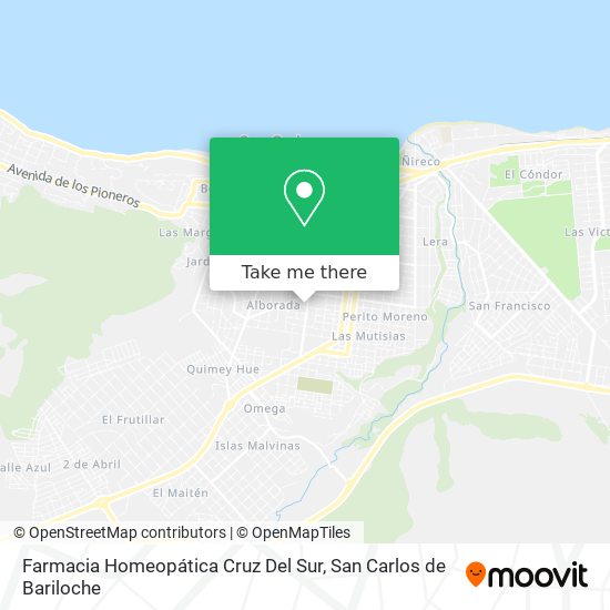 Mapa de Farmacia Homeopática Cruz Del Sur