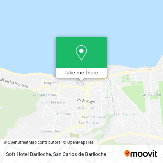 Mapa de Soft Hotel Bariloche