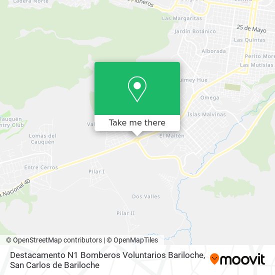 Mapa de Destacamento N1 Bomberos Voluntarios Bariloche