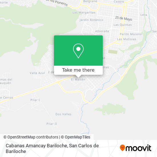 Mapa de Cabanas Amancay Bariloche