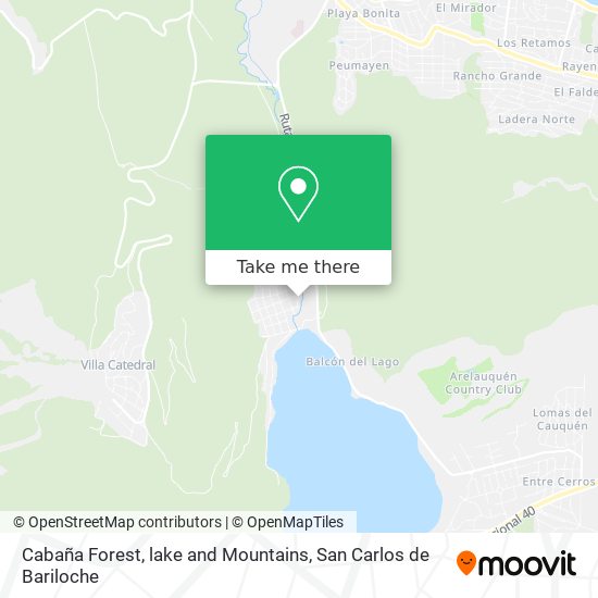 Cabaña Forest, lake and Mountains map