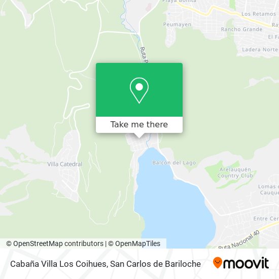 Cabaña Villa Los Coihues map