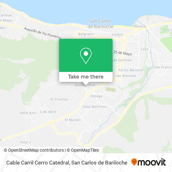 Mapa de Cable Carril Cerro Catedral