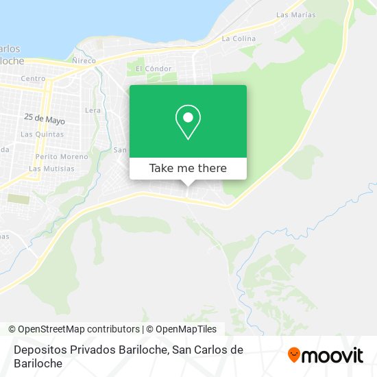 Mapa de Depositos Privados Bariloche