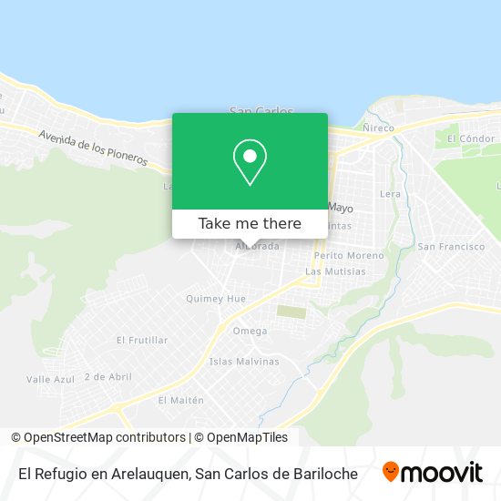 El Refugio en Arelauquen map