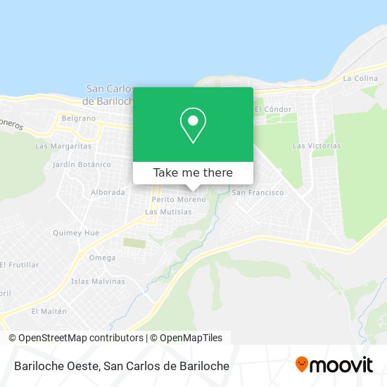 Mapa de Bariloche Oeste