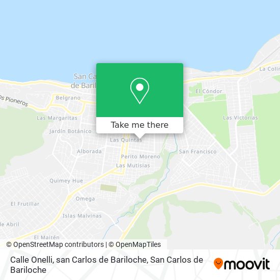 Calle Onelli, san Carlos de Bariloche map
