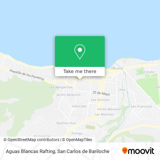 Aguas Blancas Rafting map