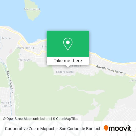 Cooperative Zuem Mapuche map