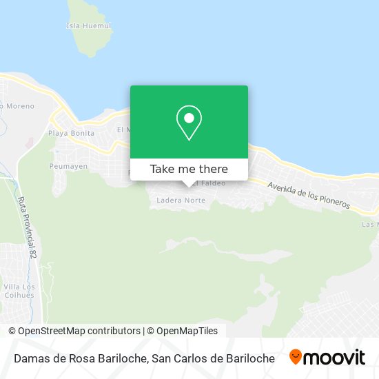 Mapa de Damas de Rosa Bariloche