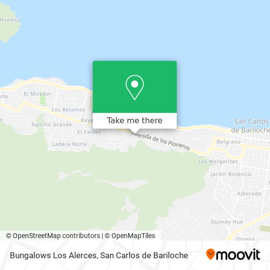 Bungalows Los Alerces map