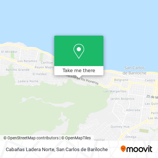 Cabañas Ladera Norte map