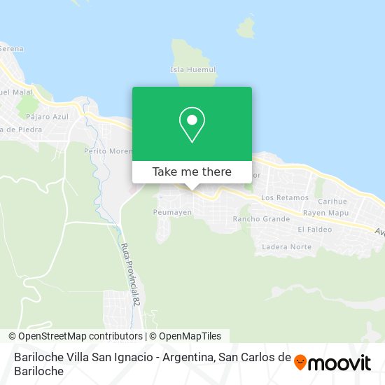 Bariloche Villa San Ignacio - Argentina map