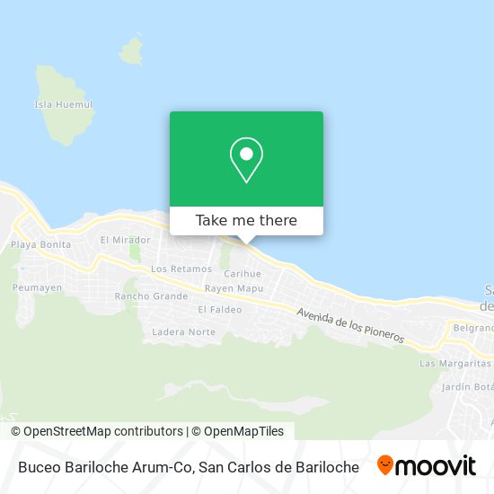 Mapa de Buceo Bariloche Arum-Co