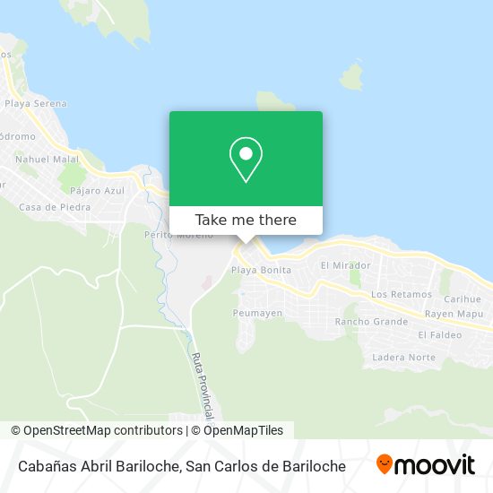 Mapa de Cabañas Abril Bariloche