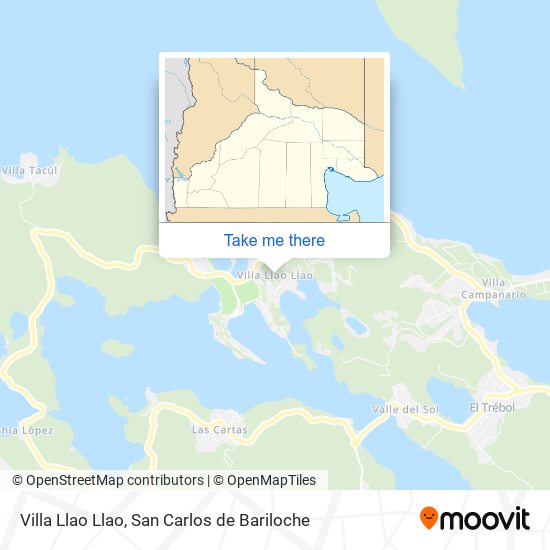 Villa Llao Llao map