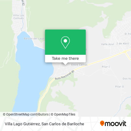 Villa Lago Gutiérrez map