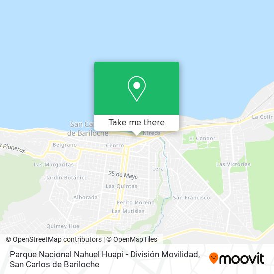 Parque Nacional Nahuel Huapi - División Movilidad map