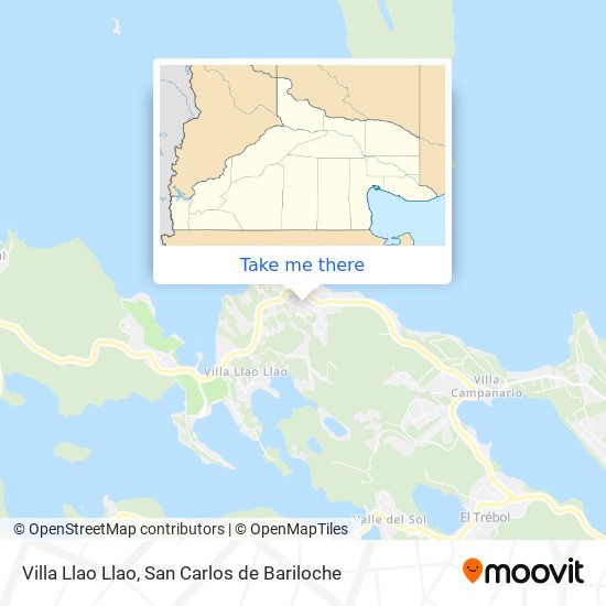 Villa Llao Llao map