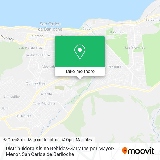 Mapa de Distribuidora Alsina Bebidas-Garrafas por Mayor-Menor