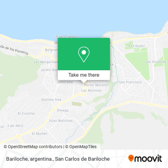 Bariloche, argentina. map