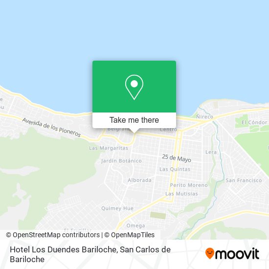 Hotel Los Duendes Bariloche map