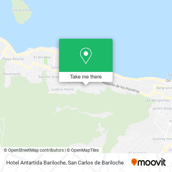 Hotel Antartida Bariloche map