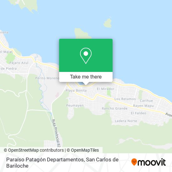 Paraíso Patagón Departamentos map