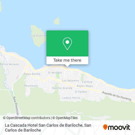 Mapa de La Cascada Hotel San Carlos de Bariloche