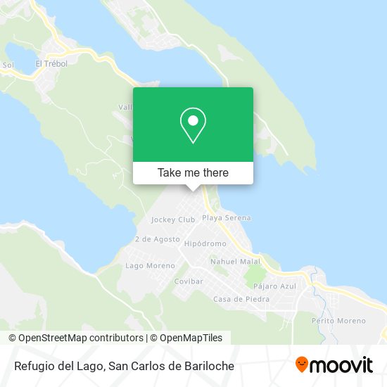 Refugio del Lago map