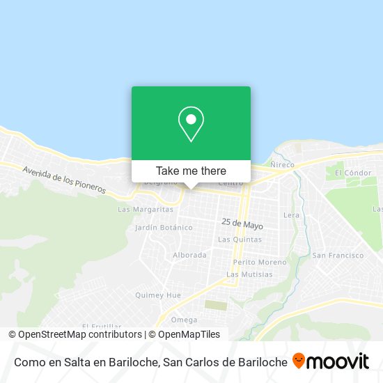 Mapa de Como en Salta en Bariloche