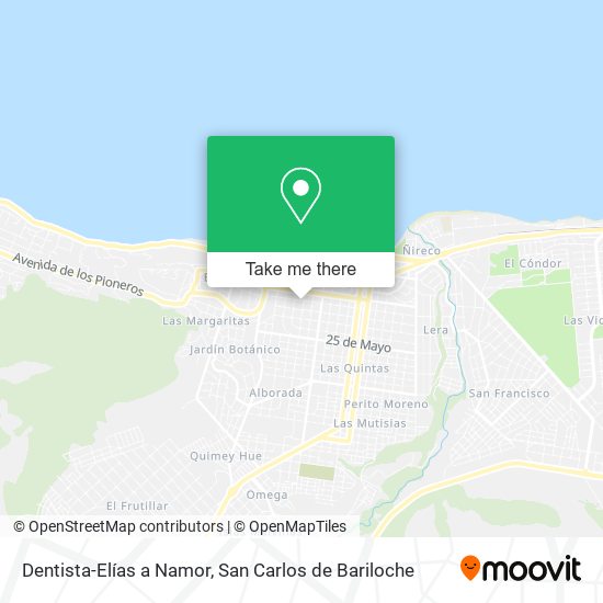 Mapa de Dentista-Elías a Namor