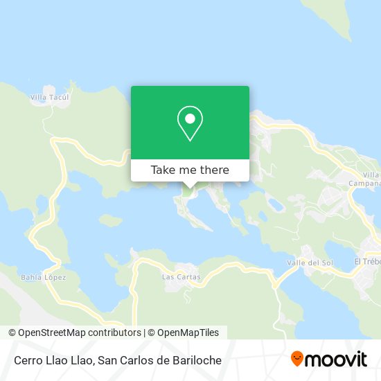 Cerro Llao Llao map