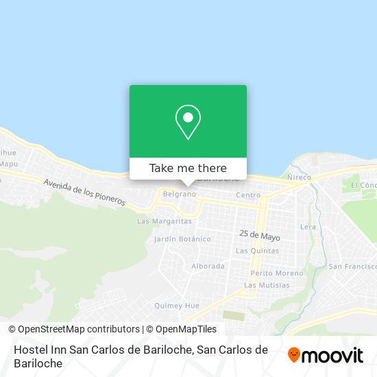 Hostel Inn San Carlos de Bariloche map