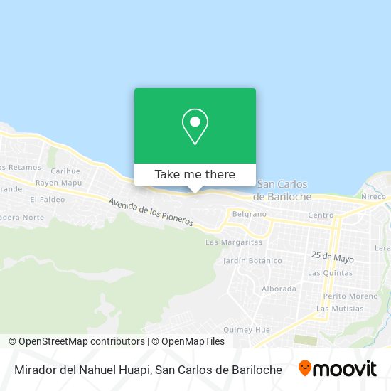 Mirador del Nahuel Huapi map
