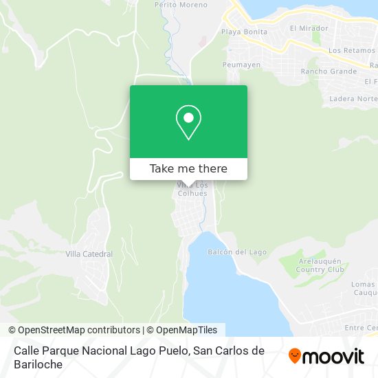 Calle Parque Nacional Lago Puelo map