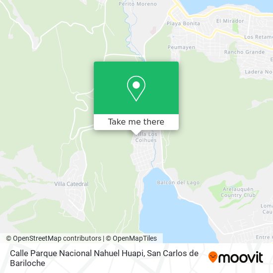 Calle Parque Nacional Nahuel Huapi map