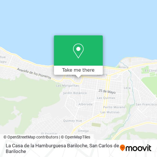 Mapa de La Casa de la Hamburguesa Bariloche