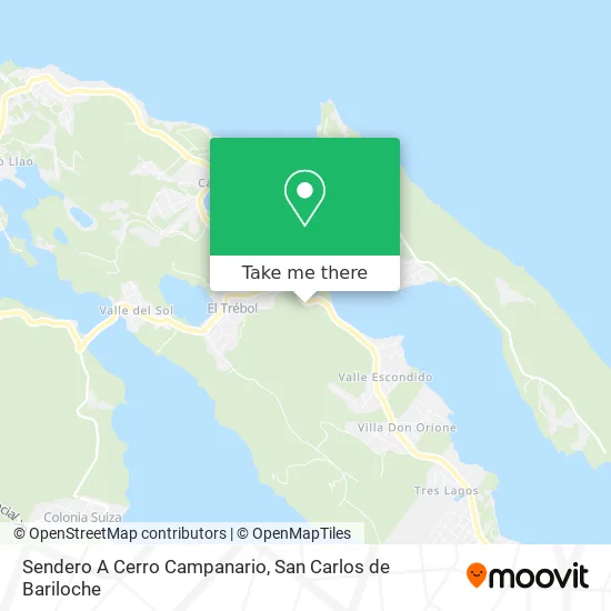 Mapa de Sendero A Cerro Campanario