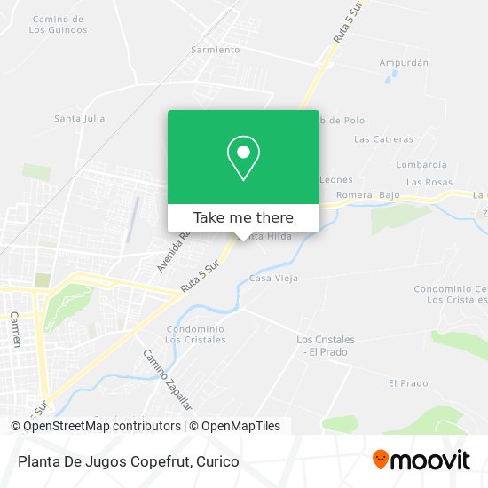 Mapa de Planta De Jugos Copefrut