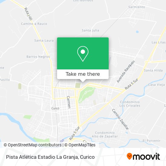 Pista Atlética Estadio La Granja map