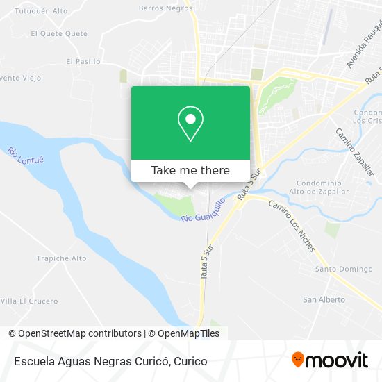 Escuela Aguas Negras Curicó map