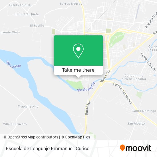 Mapa de Escuela de Lenguaje Emmanuel