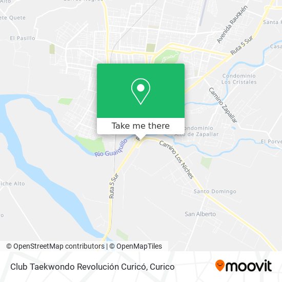 Mapa de Club Taekwondo Revolución Curicó