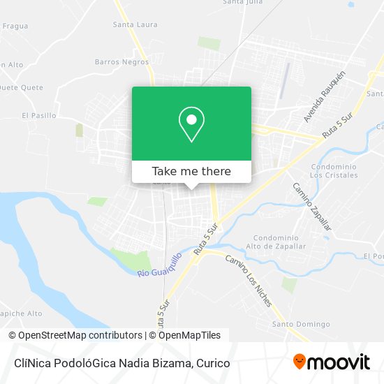 Mapa de ClíNica PodolóGica Nadia Bizama