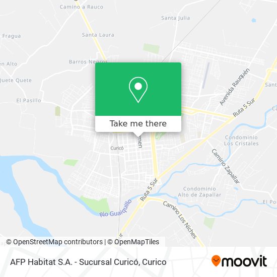 AFP Habitat S.A. - Sucursal Curicó map