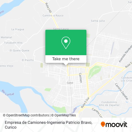 Mapa de Empresa de Camiones-Ingenieria Patricio Bravo