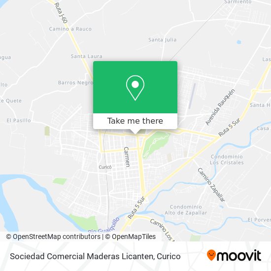 Sociedad Comercial Maderas Licanten map