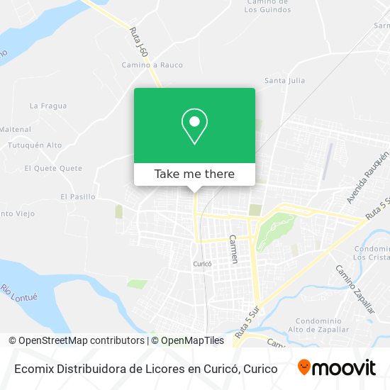 Ecomix Distribuidora de Licores en Curicó map